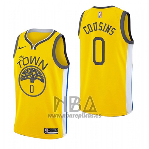 Camiseta Golden State Warriors Demarcus Cousins NO 0 Earned 2018-19 Amarillo